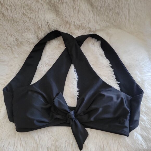 ALBION Black Cross Back Halter Bikini Top Knot - XS - Picture 9 of 10